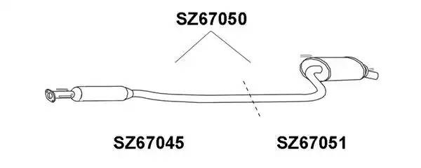 Глушитель выхлопных газов конечный SZ67051 VENEPORTE