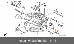 Болт крепления 90081PB6000 HONDA