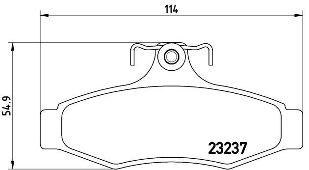 Комплект тормозных колодок, диско P15005 BREMBO