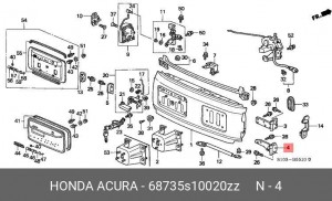 Деталь 68735S10020ZZ HONDA