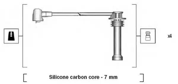 Ккомплект проводов зажигания 941325150906 MAGNETI MARELLI