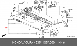 Осевой шарнир, рулевая тяга 53541S5A000 HONDA