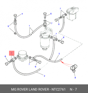 Прокладка NTC2761 MG ROVER LAND ROVER