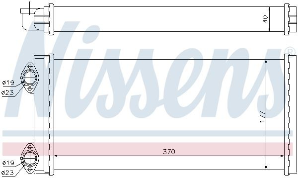 Теплообменник, отопление салона 71928 NISSENS