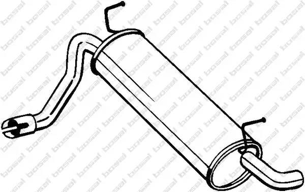 Глушитель выхлопных газов конечный 148-199 BOSAL