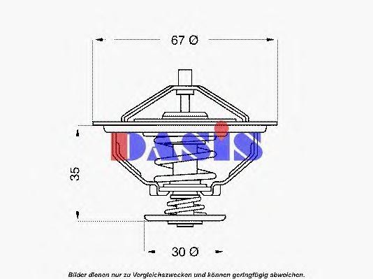 Термостат, охлаждающая жидкость 751923N AKS DASIS