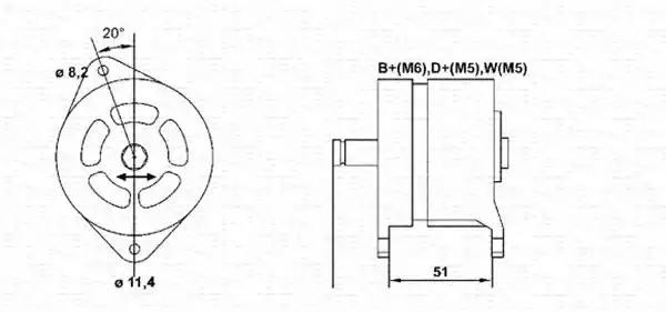 Генератор 943357557010 MAGNETI MARELLI
