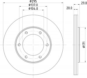 Тормозной диск MDC753 MINTEX