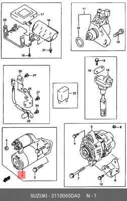 Стартер 31100-65DA0 SUZUKI