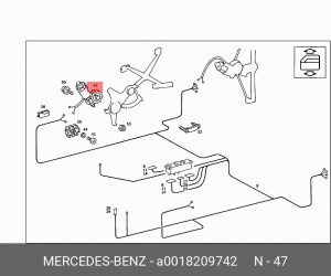Электродвигатель, стеклоподъемник A 001 820 97 42 MERCEDES BENZ