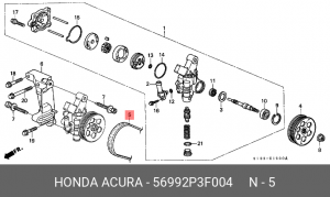 Поликлиновой ремень 56992-P3F-004 HONDA