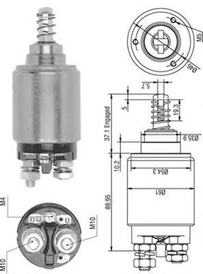 Тяговое реле, стартер 940113050261 MAGNETI MARELLI
