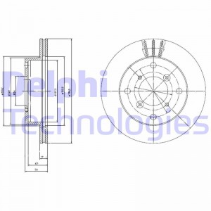 Тормозной диск BG2645 DELPHI