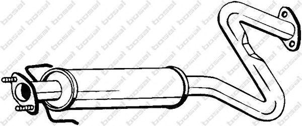 Средний глушитель выхлопных газов 278137 BOSAL