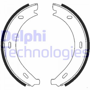 Комплект тормозных колодок, стояночная тормозная система LS1902 DELPHI