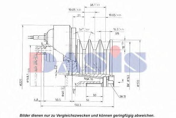 Электромагнитное сцепление, компрессор 851141N AKS DASIS