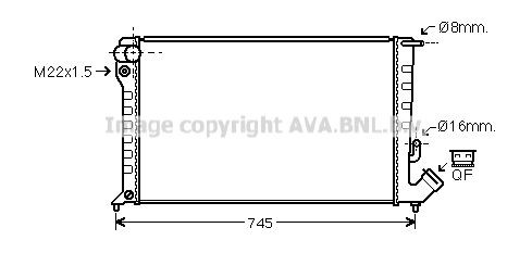 Радиатор, охлаждение двигател CN2227 AVA