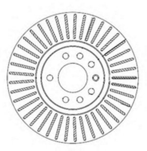 Тормозной диск 562390B BENDIX JURID