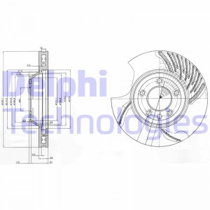 Комплект подшипника ступицы колеса BK1186 DELPHI