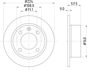 Тормозной диск MDC802 MINTEX