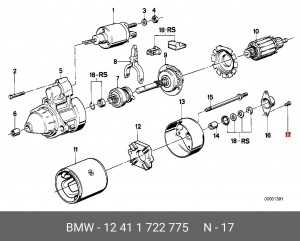 Болт 12 41 1 722 775 BMW