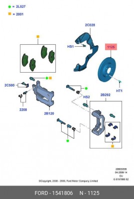 Диск тормозной 1541806 FORD