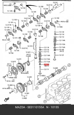 Колпачок маслосъемный SE0110155A MAZDA