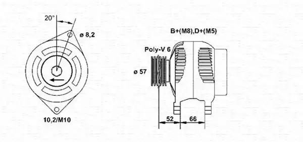 Генератор 943356944010 MAGNETI MARELLI