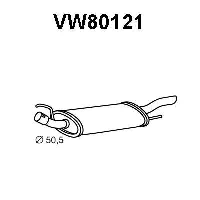 Глушитель выхлопных газов конечный VW80121 VENEPORTE
