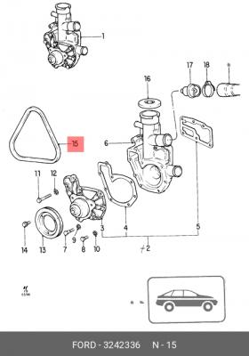 Клиновой ремень 3242336 FORD