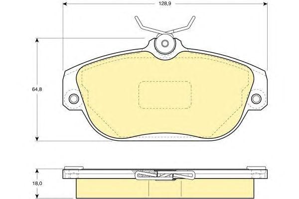 Комплект тормозных колодок, диско 6108371 GIRLING
