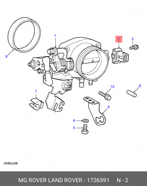 Датчик, положение дроссельной заслонки 1726591 LAND ROVER