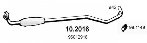 Предглушитель выхлопных газов 102016 ASSO