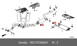 Резинка крепления глушителя 18215TA0A01 HONDA