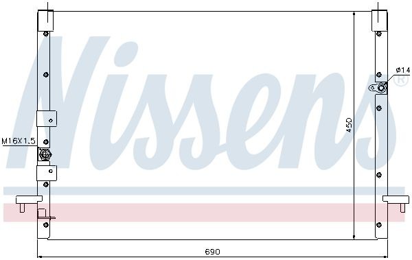 Конденсатор, кондиционер 94685 NISSENS
