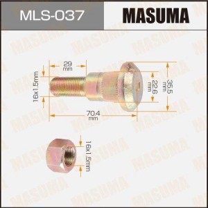 Болт - шпилька крепления колеса MLS-037 MASUMA