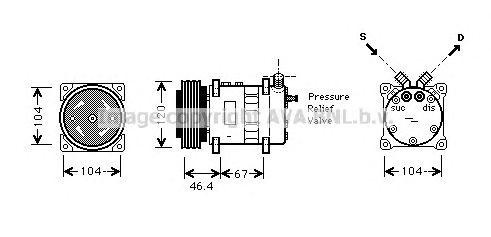 Компрессор, кондиционер CNK210 AVA