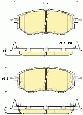 Комплект тормозных колодок, диско 6133729 GIRLING