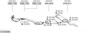 Средний глушитель выхлопных газов 278061 BOSAL
