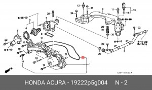 Прокладка, выпускной трубопровод 19222P5G004 HONDA