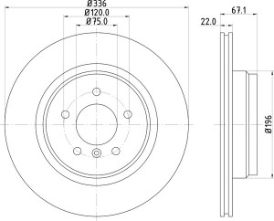 Тормозной диск MDC1757 MINTEX