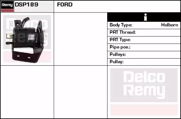 Гидравлический насос, рулевое управление DSP189 DELCO REMY