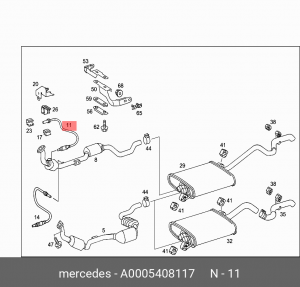 Датчик кислородный (лямбда-зонд) A 000 540 81 17 MERCEDES BENZ