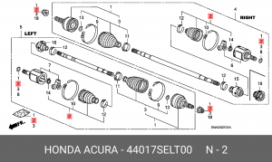 Пыльник ШРУСа (комплект) 44017SELT00 HONDA