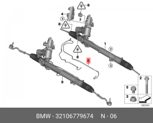 Трубопровод 32 10 6 779 674 BMW
