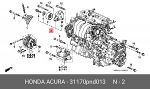 Натяжная планка, поликлиновой ремень 31170PND013 HONDA