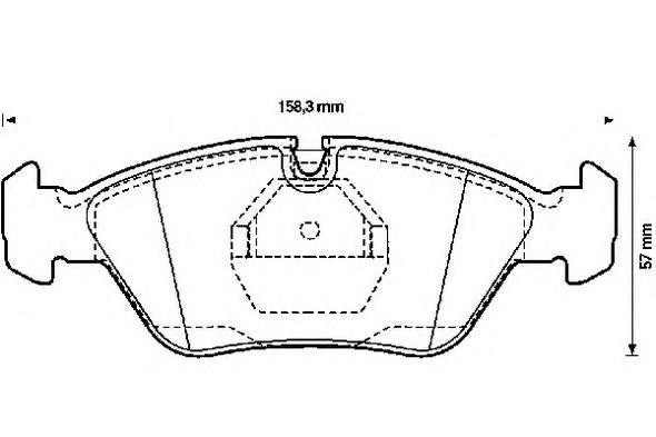 Комплект тормозных колодок, диско 571529B BENDIX JURID