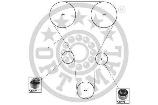 Комплект ремня ГРМ SK-1221 OPTIMAL