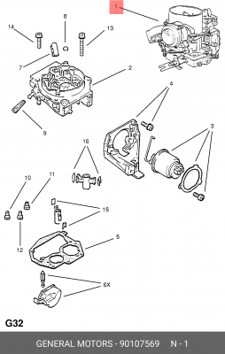 Карбюратор 90107569 GENERAL MOTORS