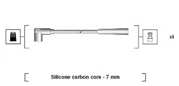 Ккомплект проводов зажигания 941085180570 MAGNETI MARELLI
